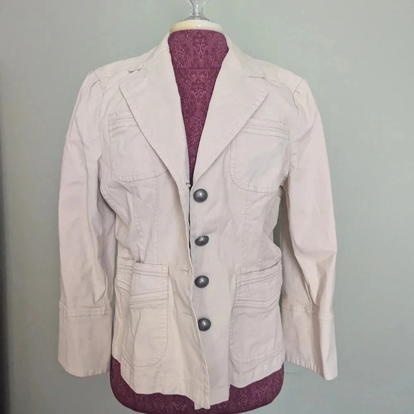 Banana Republic Jackets & Blazers - Banana Republic Casual Cream Jacket, US M‎